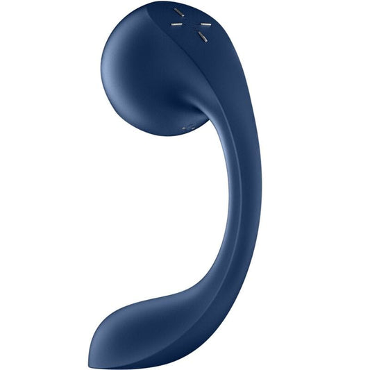 SATISFYER AIR PULSE SATISFYER - PRO+ WAVE 4 STIMULATEUR POINT G ET IMPULSION D'AIR APPLICATION GRATUITE BLEU FONCÉ