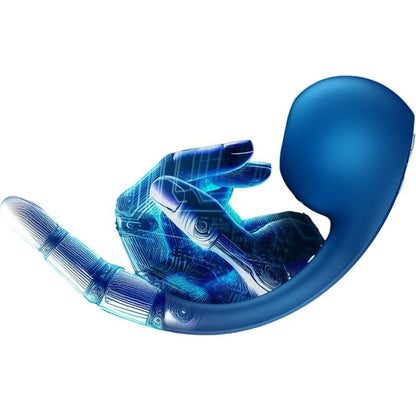 SATISFYER AIR PULSE SATISFYER - PRO+ WAVE 4 STIMULATEUR POINT G ET IMPULSION D'AIR APPLICATION GRATUITE BLEU FONCÉ