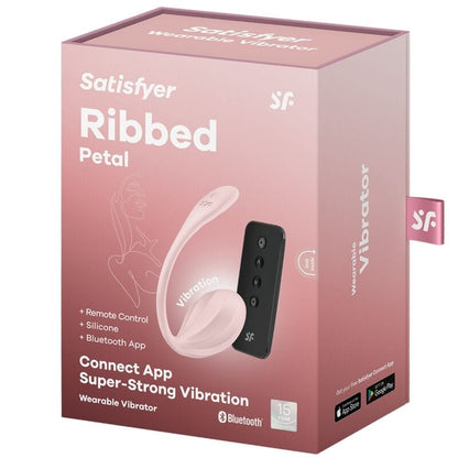 SATISFYER PARTNER SATISFYER - RIBBED PETAL STIMULATEUR À DISTANCE G POINT ROSE APPLICATION GRATUITE
