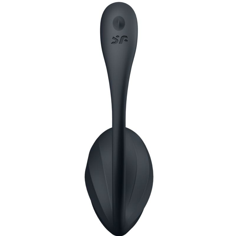 SATISFYER PARTNER SATISFYER - RIBBED PETAL TÉLÉCOMMANDE DE STIMULATEUR DE POINT G NOIR APPLICATION GRATUITE