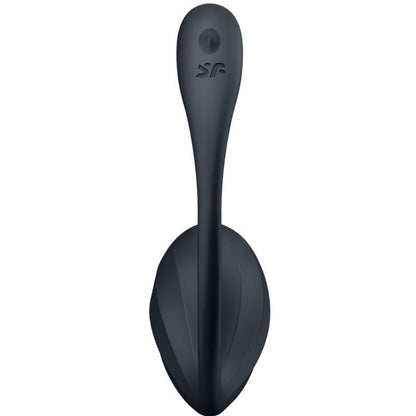 SATISFYER PARTNER SATISFYER - RIBBED PETAL TÉLÉCOMMANDE DE STIMULATEUR DE POINT G NOIR APPLICATION GRATUITE