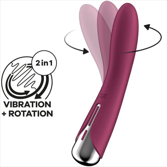 SATISFYER VIBRATOR ROJO SATISFYER - SPINNING VIBE 1 VIBROMASSEUR ROTATEUR G-SPOT ROUGE
