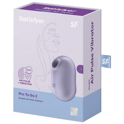 SATISFYER AIR PULSE Mauve SATISFYER - STIMULATEUR CLITORIDIEN ET VIBRATEUR DOUBLE AIR PULSE PRO TO GO 2 VIOLET
