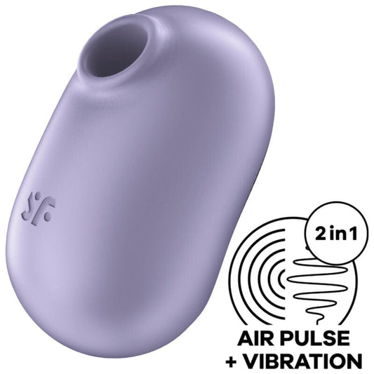SATISFYER AIR PULSE Mauve SATISFYER - STIMULATEUR CLITORIDIEN ET VIBRATEUR DOUBLE AIR PULSE PRO TO GO 2 VIOLET