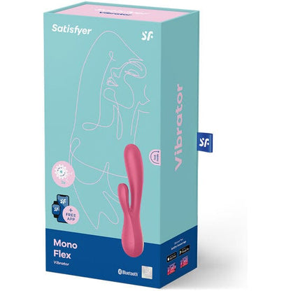 SATISFYER CONNECT SATISFYER - VIBROMASSEUR RABBIT MONO FLEX ROUGE AVEC APPLICATION