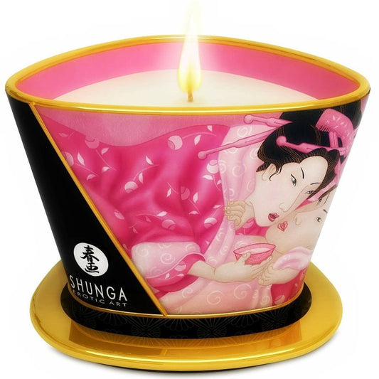 SHUNGA CANDLES SHUNGA - Bougie de massage aphrodisiaque mini caresse à la chandelle, 170 ml