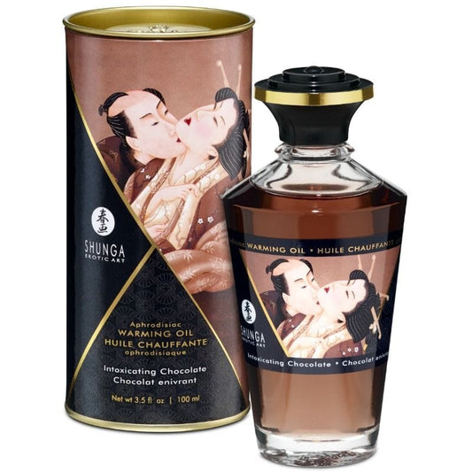 SHUNGA OILS SHUNGA - HUILE DE MASSAGE À EFFET CHALEUR SAVEUR INTENSE DE CHOCOLAT 100 ML
