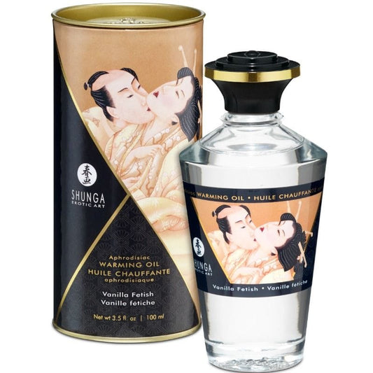 SHUNGA OILS SHUNGA - HUILE DE MASSAGE EFFET CHALEUR SAVEUR VANILLE FÉTICHE 100 ML