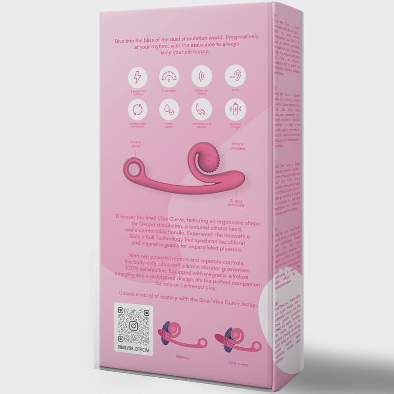 SNAIL VIBE SNAIL VIBE - VIBROMASSEUR COURBE ROSE