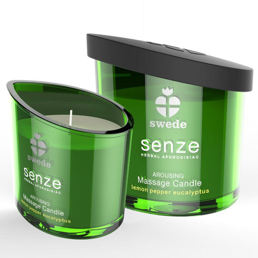 SWEDE SWEDE - BOUGIE DE MASSAGE EXCITANTE SENZE - CITRON, POIVRE, EUCALYPTUS