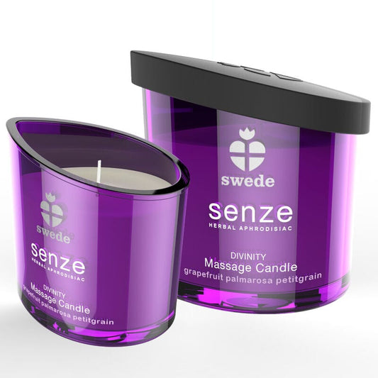 SWEDE SWEDE - BOUGIE DE MASSAGE SENZE DIVINITY - PAMPLEMOUSSE, PALMAROSA, PETITGRAIN