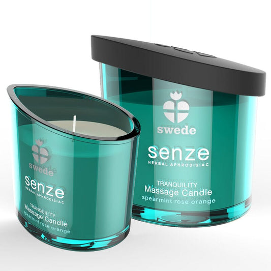 SWEDE SWEDE - BOUGIE DE MASSAGE SWEEDE SENZE TRANQUILITY MENTHE VERTE, ROSE, ORANGE