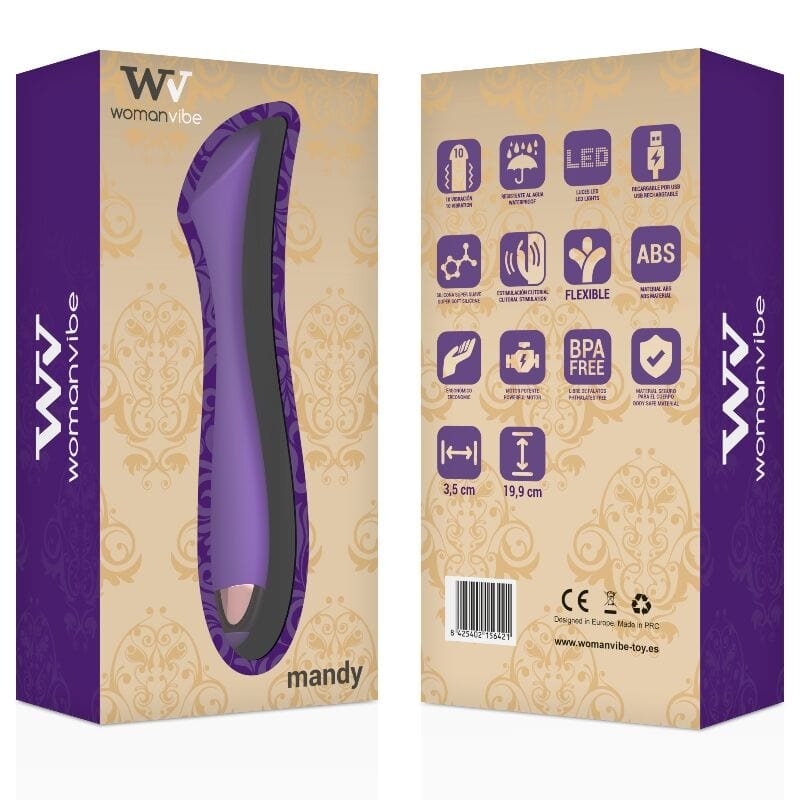 WOMANVIBE WOMANVIBE - VIBRATEUR RECHARGEABLE EN SILICONE MANDY POINT "K"