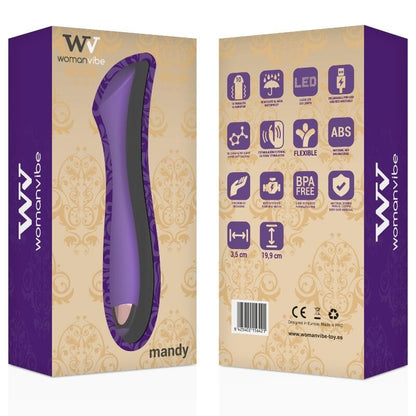 WOMANVIBE WOMANVIBE - VIBRATEUR RECHARGEABLE EN SILICONE MANDY POINT "K"